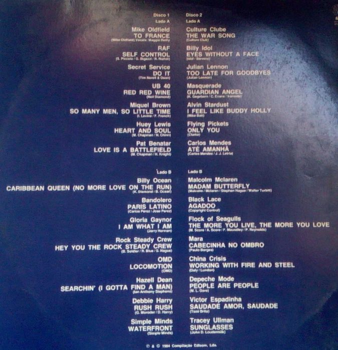 Coletânea em Vinil - Super Disco 1984