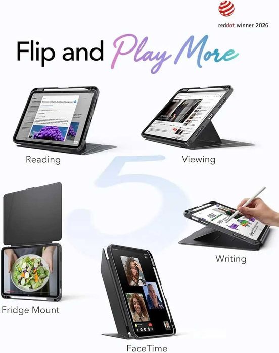 Чехол ESR Flip Magnetic Case для iPad 10/11 (2022/2025) Black