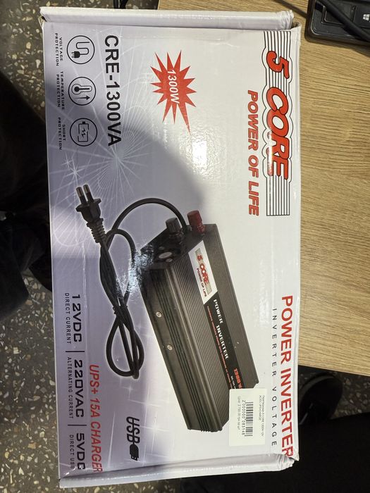 Інвертор новий cre 1300w з зарядним