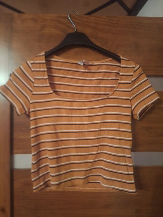 Bluzka damska H&M Basic rozm.M 95%bawełna stan bardzo dobry.