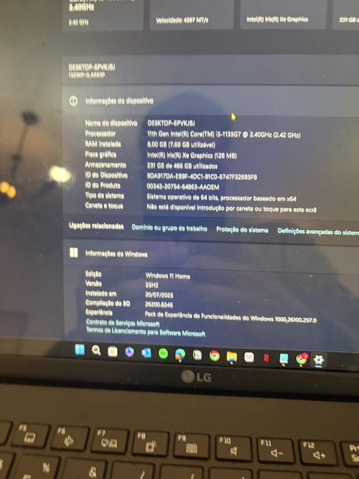 LG GRAM  windows 11 otimo estado