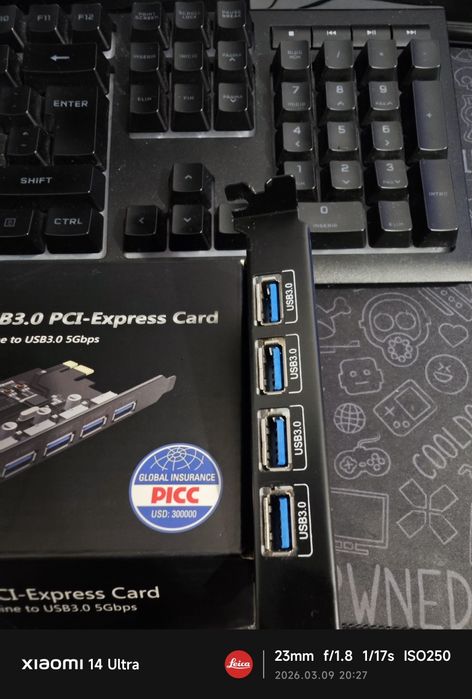 Placa USB 3.0 Pci-express