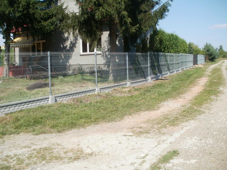 Kompletne ogrodzenie panelowe 153cm fi4mm + płyta prefabrykowana