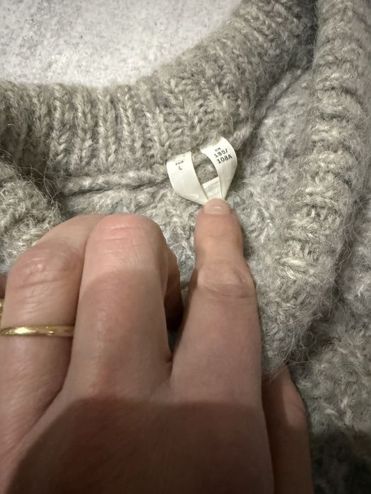 Вовняний шерстяний оверсайз обʼємний светр Arket альпака вовна