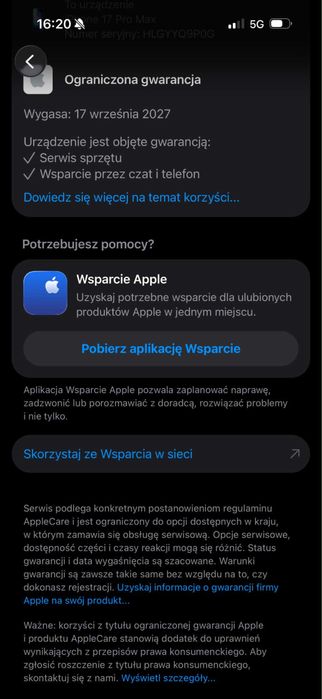 Iphone 17 pro max 100% bateria GWARANCJA
