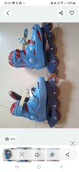 rolki decathlon r. 32 (wkladka 20 cm) + kask + ochraniacze