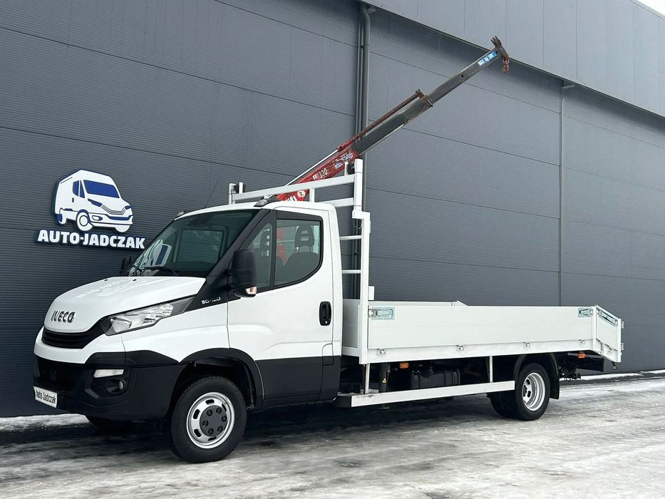 Iveco Daily 50C18 35C18 3.0 HPI HDS + autolaweta do koparek najazd 450cm skrzynia Pomoc Drogowa laweta żuraw **KLIMA**Sprowadzony**2019R**Na bliźniakach**