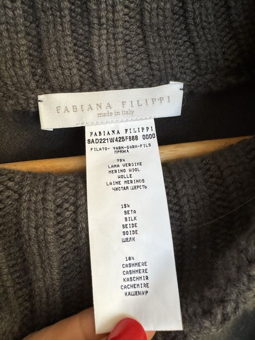 пончо з натуральної вовни, кашеміру та шовку fabiana filippi