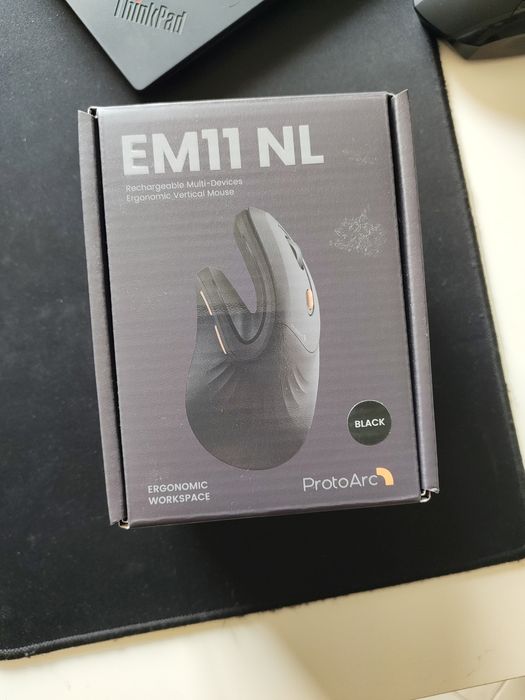 Rato ergonómico PortoArc EM11 NL preto