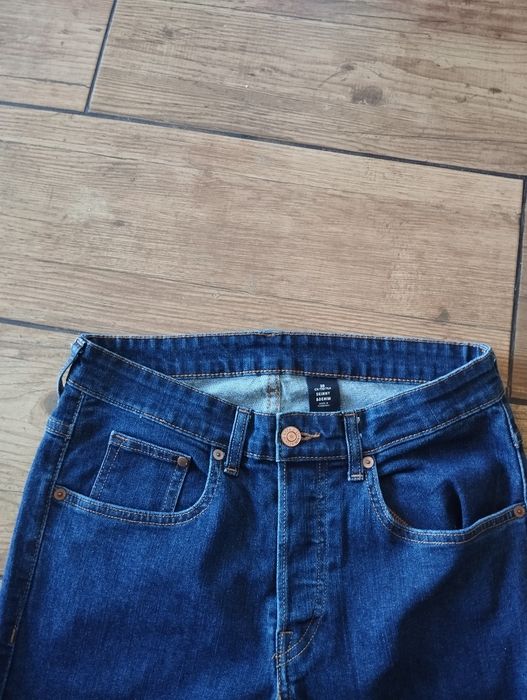 Granatowe jeansy 30 h&m