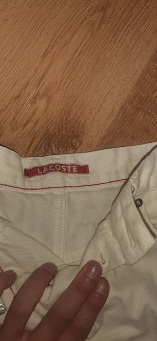 Белые джинсовые шорты Lacoste L!VE (Оригинал) — Размер 30 (S/M)