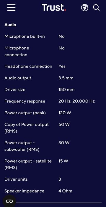 Colunas Som GTX 38 Tytan