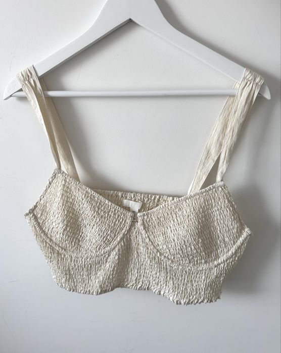 H&M marszczony crop top