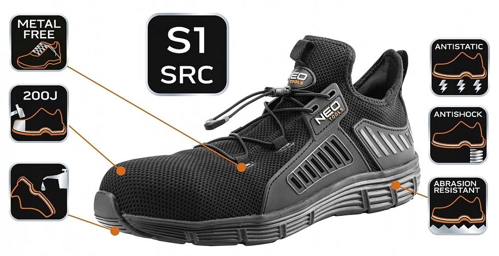 Buty Półbuty Robocze Bhp Kompozytowy Podnosek R.44