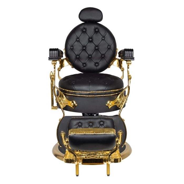 Gabbiano Fotel Barberski CESARE GOLD CZARNY