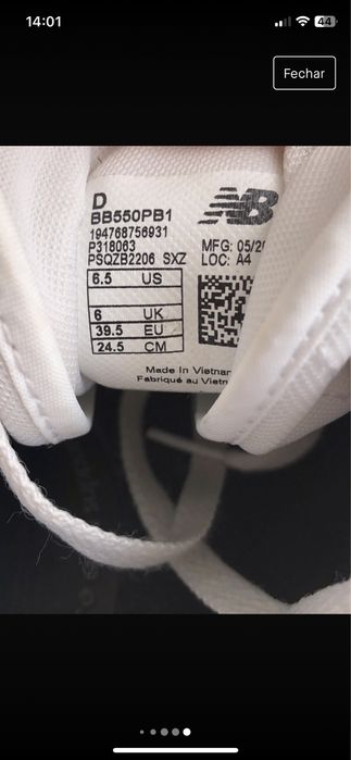 New Balance 550 brancos