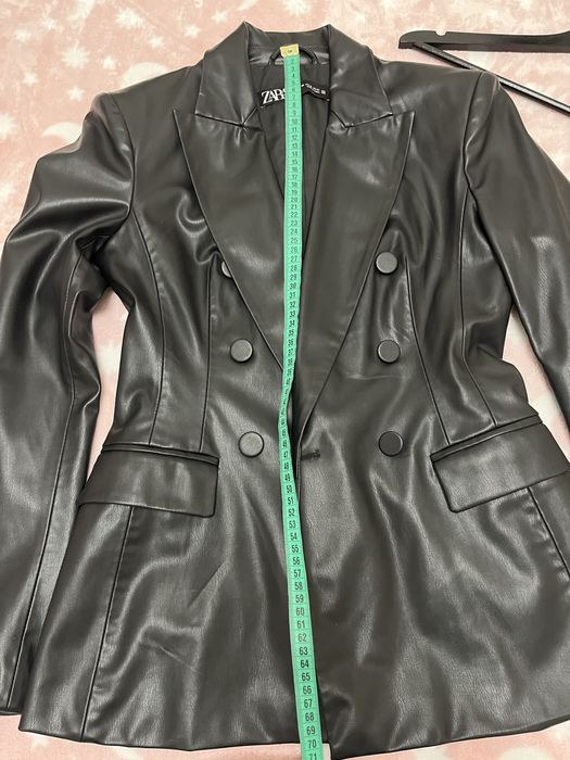 Піджак з еко шкіри Zara розмір xs, 24