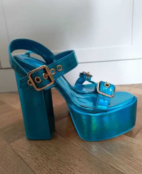 Sandałki disco platformy 36