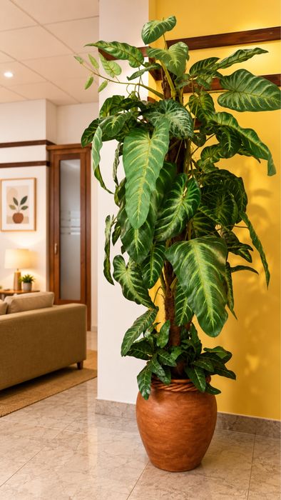Planta artificial decoração interior