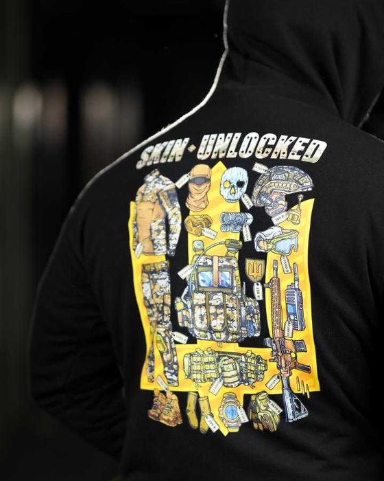 Тактичне мілітарі худі чоловіче SKIN-UNBLOCKED M–3XL Без передоплати