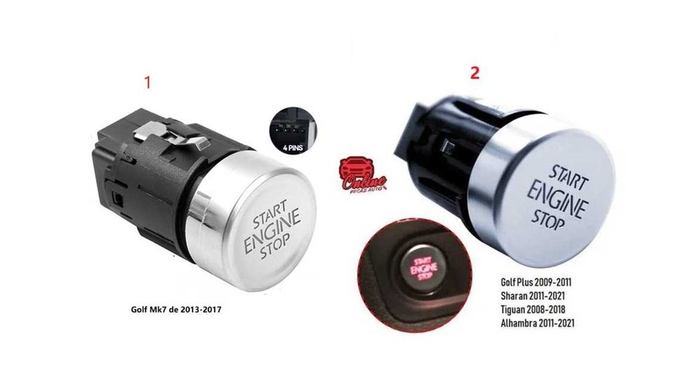 Botão Interruptor de Igniçao Stop start Vw Golf mk7 T-roc novo