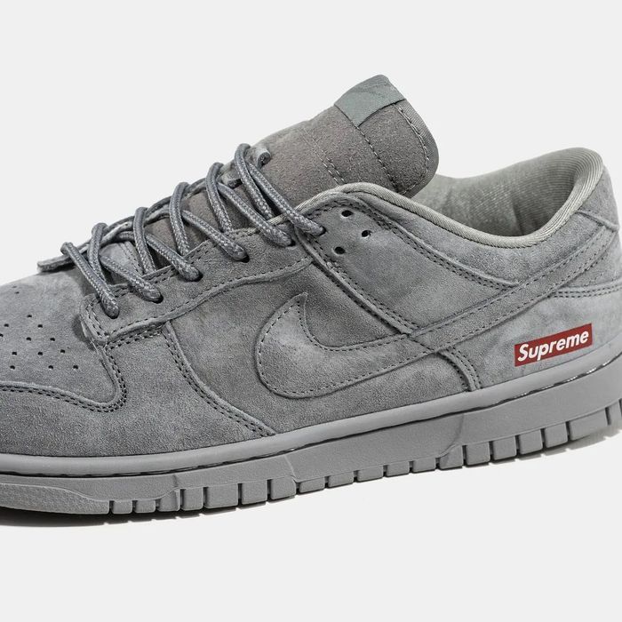 HIGH QUALITY! Nike Dunk Grey Supreme 37 - 45 найк данк сірі супрім