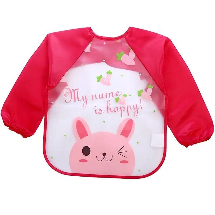 Нагрудник з довгим рукавом для творчості та годування на завʼязках