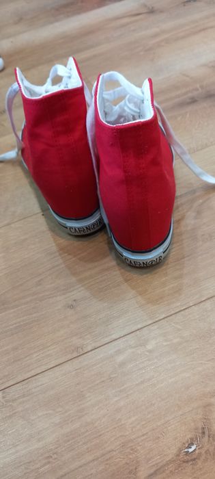 Trampki z ukrytą koturną czerwone CafeNoir r. 39