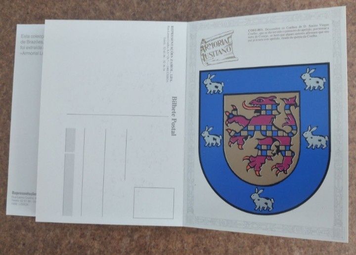 Armorial Lusitano 72 postais - novos na caixa original
