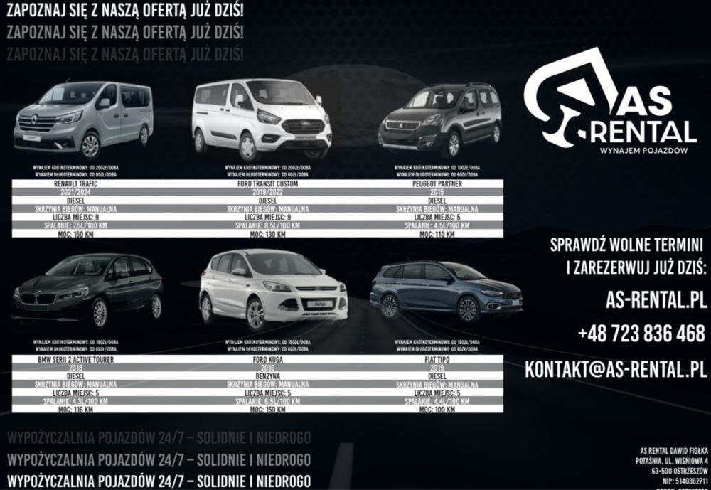 Tani wynajem długoterminowy busów oraz samochodów osobowych