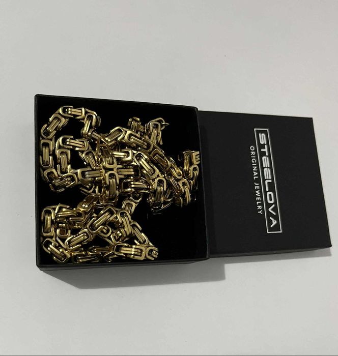 Łańcuch splot królewski pozłacany