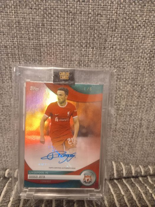 Topps team set liverpool diogo jota autograf 1/5 first made