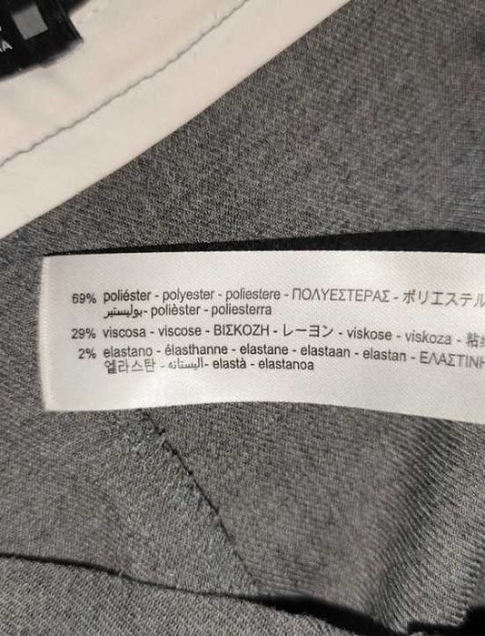 486. Szare spodnie damskie szerokie nogawki rozmiar L