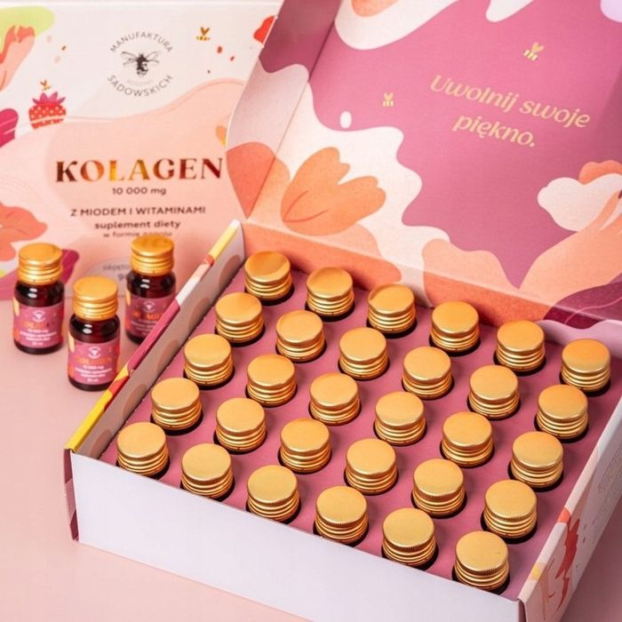 kolagen premium 10 000 mg pasieka sadowskich sadowscy shoty 30x30ml