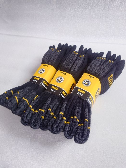 Skarpety Robocze CAT roz. 39-42 Wysokie 9PAR Caterpillar Mocne Czarne