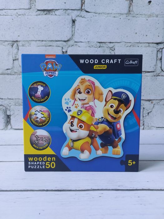 Drewniane puzzle Wood Craft Trefl Psi Patrol Nowe ekologiczne prezent