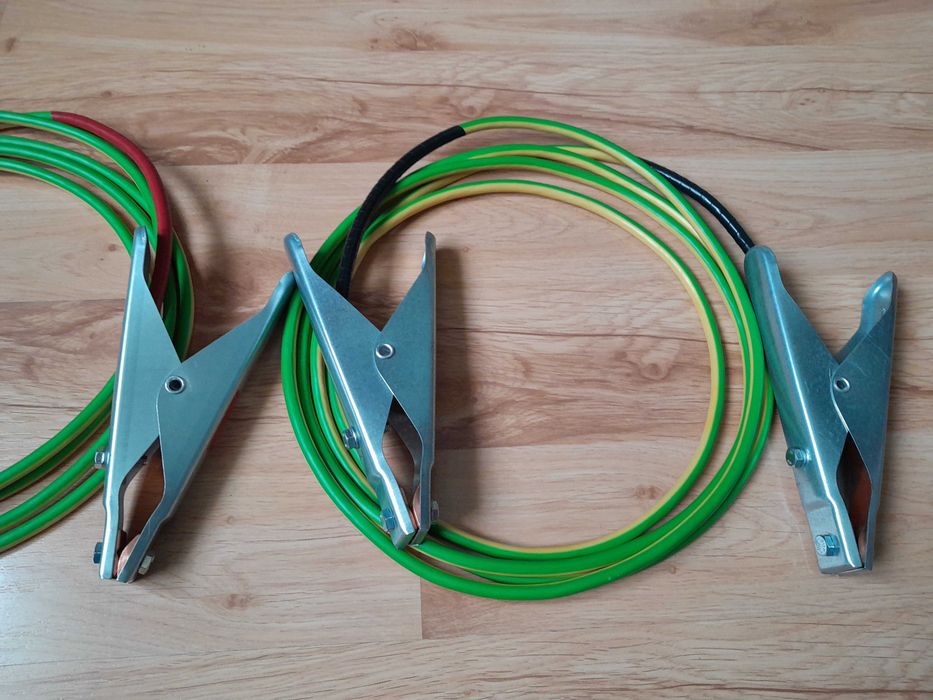 Kable przewody rozruchowe 16 mm2 o długości 2 x 3 metry 70 cm