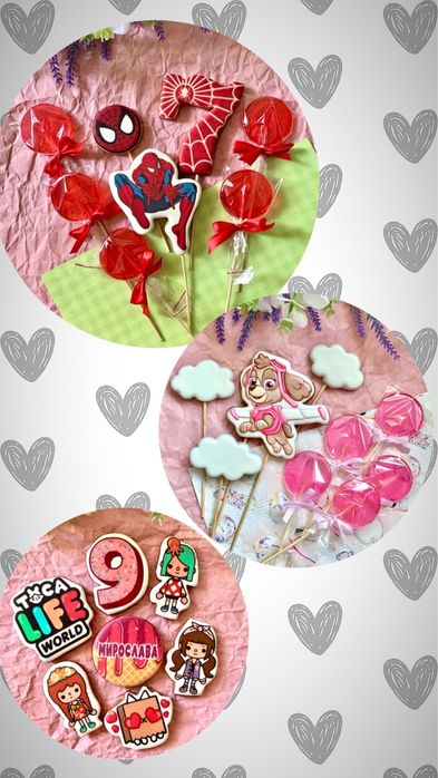 Декор для торта. Пряники з ручним розписом та харчовим друком