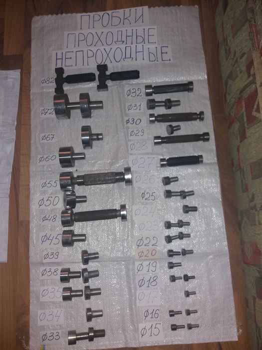 Болты, гайки пробки проходные и непроходные