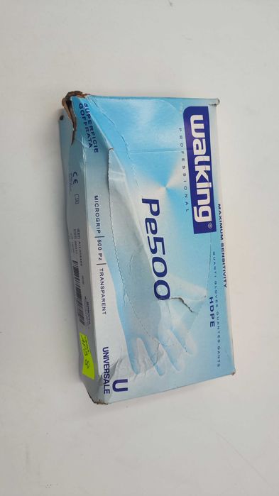 WALKING, Rękawiczki polietylenowe foliowe dla dorosłych 500 szt (AP88)