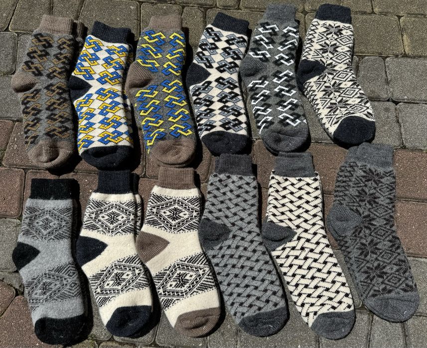 Чоловічі зимові шерстяні в‘язані шкарпетки (оптова ціна-80 грн)