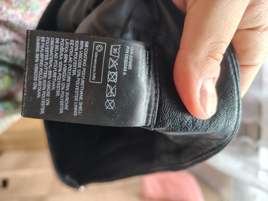 Spódniczka mini S spódniczka z haftem wiskoza ekoskóra H&M