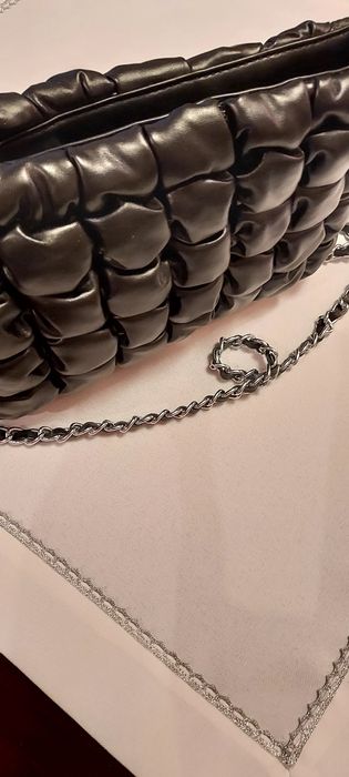 Torebka czarna skórka ekolog