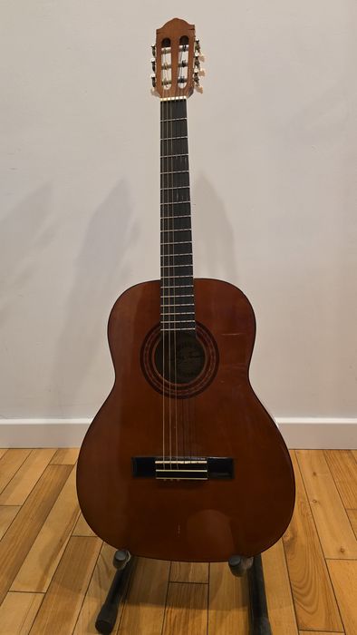 Gitara dla dziecka dziecieca z pokrowcem i stojakiem