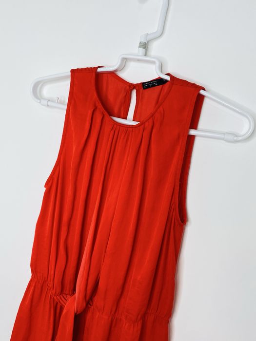 Женский коралловый топ блуза Zara Xs/S оверсайз must have