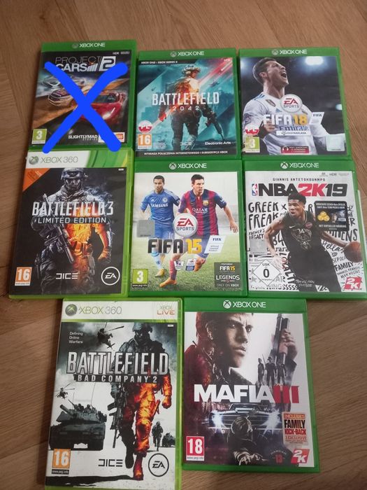 Zestaw gier XBOX ONE 5 sztuk