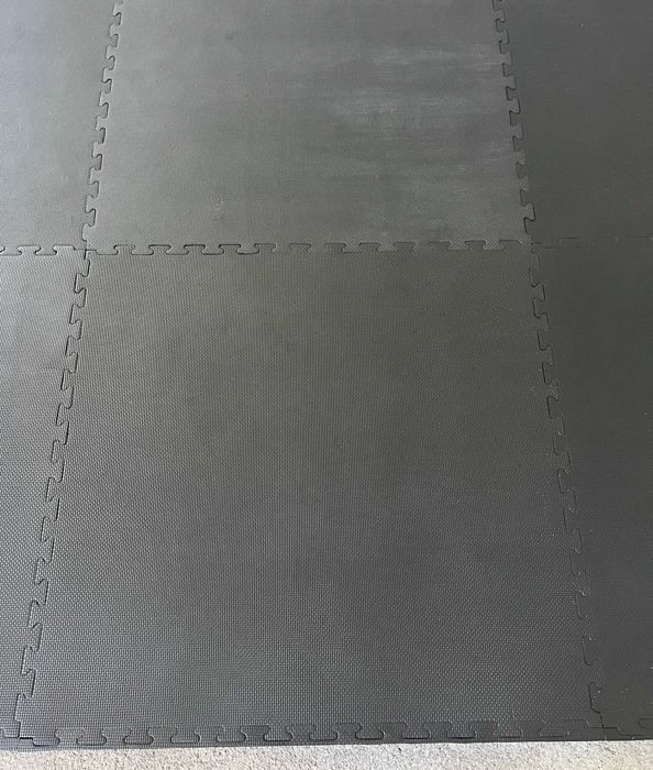 Piso Modular EVA / Tatami (15m²) – Dupla Face (Preto/Cinza) - 2.5cm Espessura
