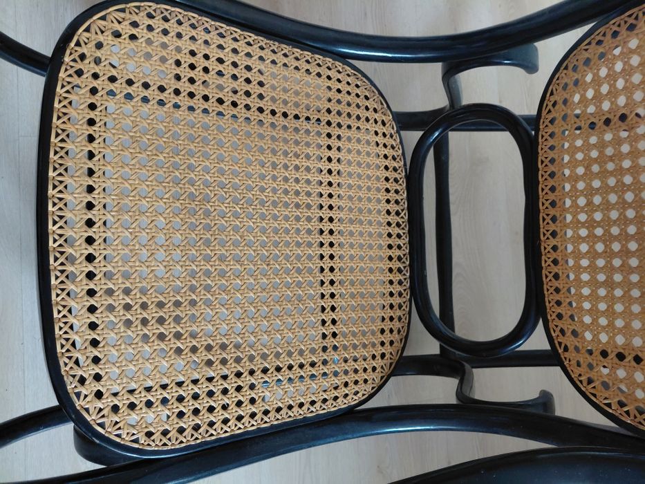 Vintage piękny Bujany fotel PRL Paged