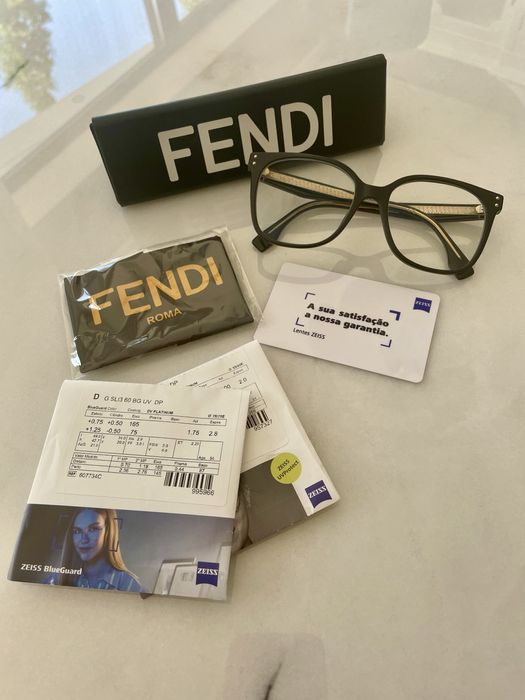 Óculos/ Armações Fendi em massa preto