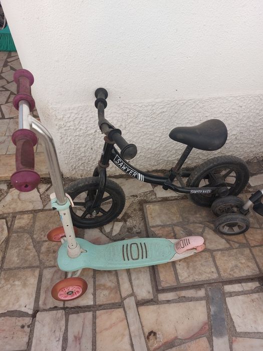 Bicicleta e trotinete